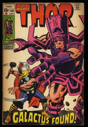 Cover Scan: Thor #168 VG 4.0 Origin of Galactus! 1st Appearance Thermal Man! - Item ID #417437