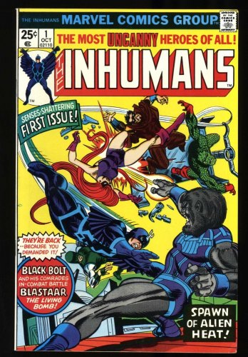 Cover Scan: Inhumans (1975) #1 NM 9.4 Blaastar Appearance Gil Kane Cover! - Item ID #418066