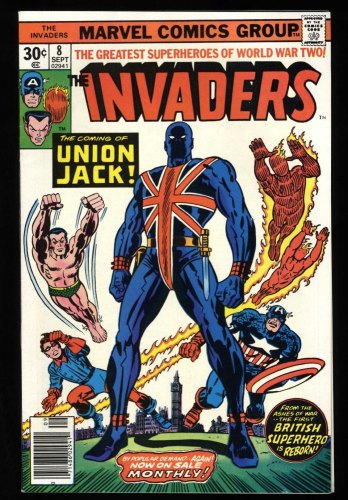 Cover Scan: Invaders #8 VF/NM 9.0 1st Appearance Union Jack! - Item ID #418596