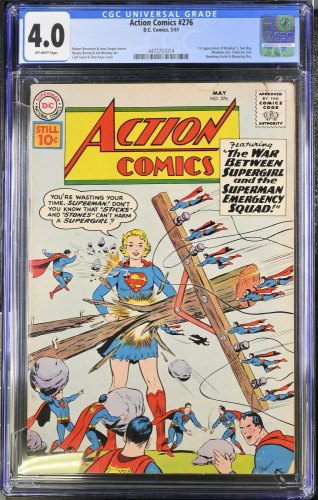 Cover Scan: Action Comics #276 CGC VG 4.0 Off White Curt Swan/Stan Kaye Supergirl Cover! - Item ID #419684