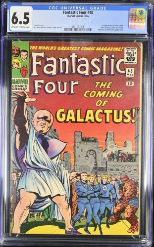 Cover Scan: Fantastic Four #48 CGC FN+ 6.5 1st Full Galactus! Silver Surfer! - Item ID #419691