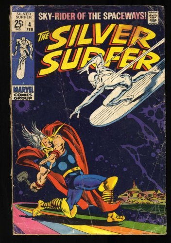 Cover Scan: Silver Surfer #4 Fair 1.0 vs Thor! Loki Appearance!  - Item ID #419704