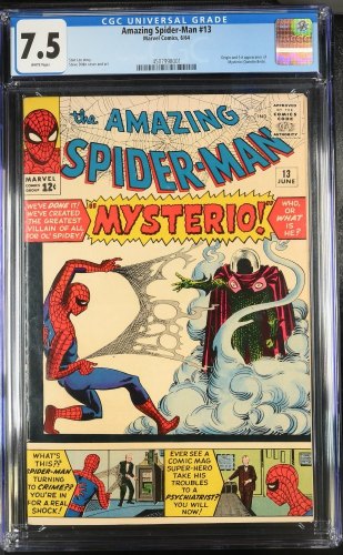 Cover Scan: Amazing Spider-Man #13 CGC VF- 7.5 White Pages 1st Appearance of Mysterio!!! - Item ID #421322