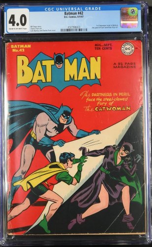 Cover Scan: Batman #42 CGC VG 4.0 1st Catwoman Cover in Batman! - Item ID #421324