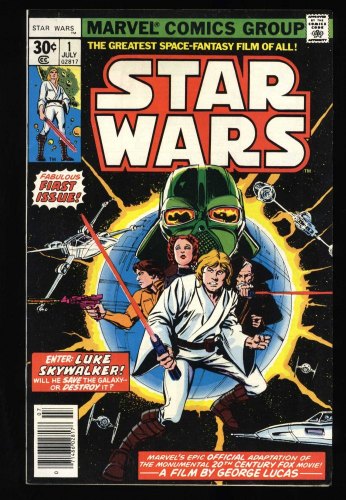 Cover Scan: Star Wars (1977) #1 VF+ 8.5 1st App Luke Skywalker Darth Vader! - Item ID #421978