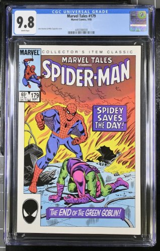 Cover Scan: Marvel Tales #179 CGC NM/M 9.8 Reprints Amazing Spider-Man #40 Green Goblin! - Item ID #422367