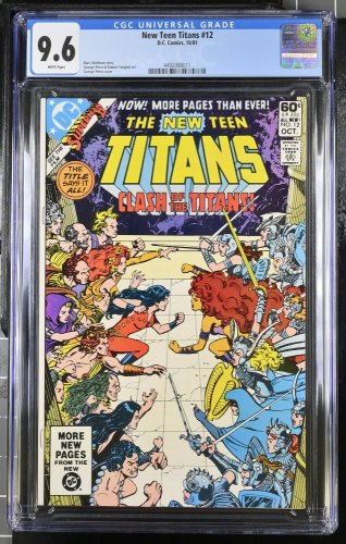 Cover Scan: New Teen Titans #12 CGC NM+ 9.6 White Pages George Perez Cover! - Item ID #422370