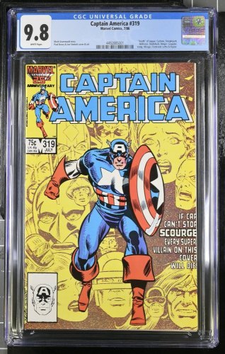 Cover Scan: Captain America #319 CGC NM/M 9.8 White Pages Death of Many Super-Villains! - Item ID #422380