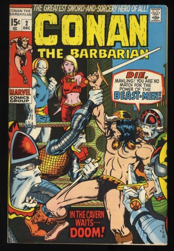 Cover Scan: Conan The Barbarian (1970) #2 VF- 7.5 Barry Windsor-Smith Cover Art! - Item ID #422418