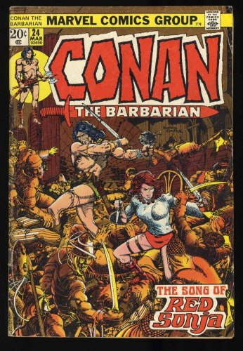 Cover Scan: Conan The Barbarian #24 VG/FN 5.0 1st Full Appearance Red Sonja! - Item ID #422419