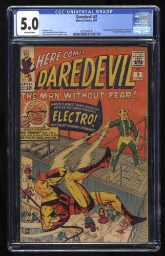 Cover Scan: Daredevil #2 CGC VG/FN 5.0 2nd Appearance Daredevil Electro Kirby Cover! - Item ID #422569