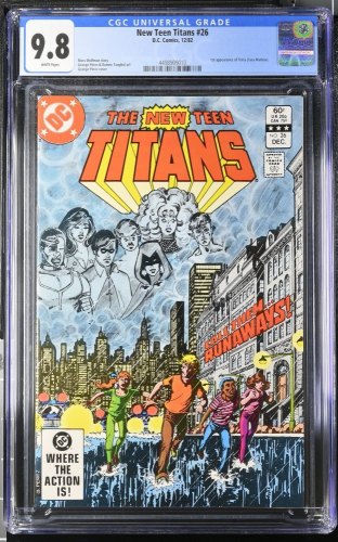 Cover Scan: New Teen Titans #26 CGC NM/M 9.8 White Pages 1st Appearance of Terra - Item ID #423284