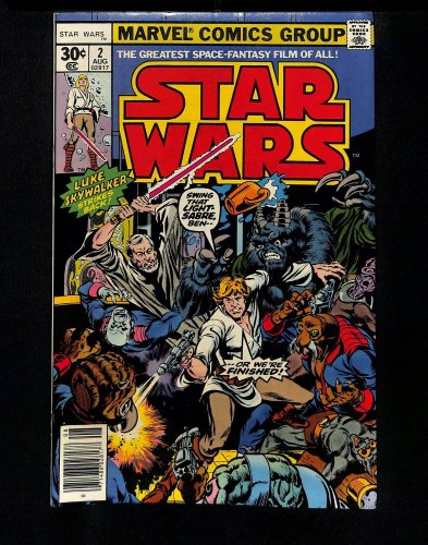 Cover Scan: Star Wars (1977) #2 VF+ 8.5 1st Obi-Wan Kenobi Han Solo Chewbacca!! - Item ID #424286