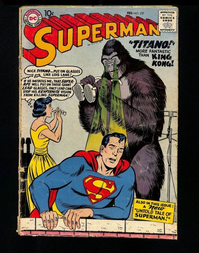 Cover Scan: Superman #127 VG- 3.5 1st Titano! - Item ID #424583