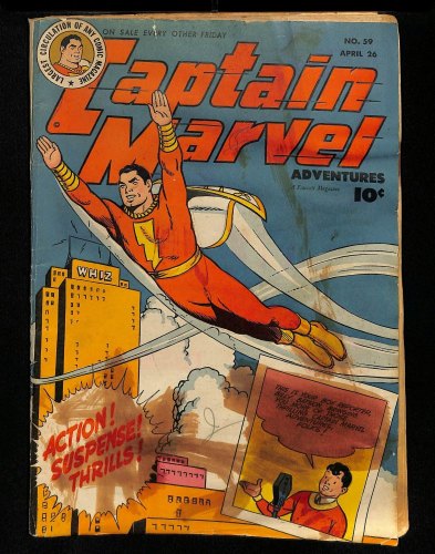 Cover Scan: Captain Marvel Adventures #59 GD 2.0 - Item ID #424752