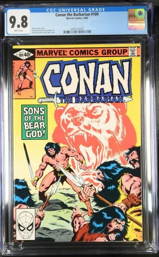 Cover Scan: Conan The Barbarian #109 CGC NM/M 9.8 White Pages - Item ID #424843