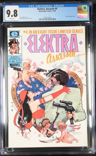 Cover Scan: Elektra Assassin #4 CGC NM/M 9.8 White Pages App. by Nick Fury! - Item ID #424850