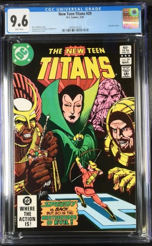 Cover Scan: New Teen Titans #29 CGC NM+ 9.6 White Pages - Item ID #424856