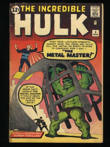 Cover Scan: Incredible Hulk #6 Fair 1.0 1st Appearance Teen Brigade! - Item ID #425355