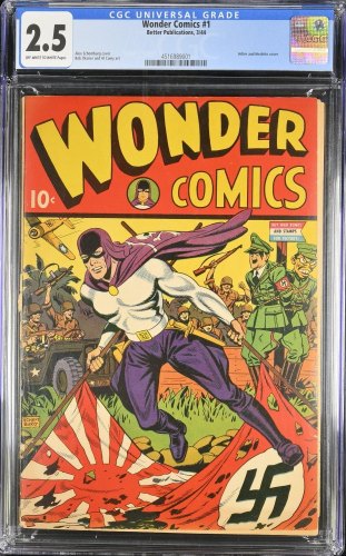 Cover Scan: Wonder Comics (1944) #1 CGC GD+ 2.5 Off White to White - Item ID #425549