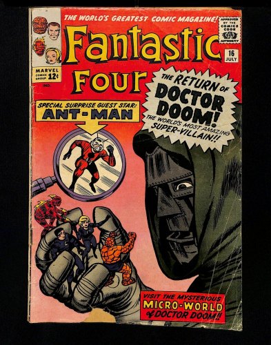 Cover Scan: Fantastic Four #16 VG- 3.5 Doctor Doom and Ant-Man Appearance! - Item ID #425597