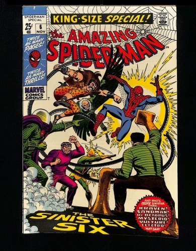 Cover Scan: Amazing Spider-Man Annual #6 VF+ 8.5 Sinister Six Appearance! - Item ID #426101