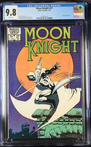 Cover Scan: Moon Knight #27 CGC NM/M 9.8 White Pages Frank Miller Cover Kingpin Appearance! - Item ID #426329