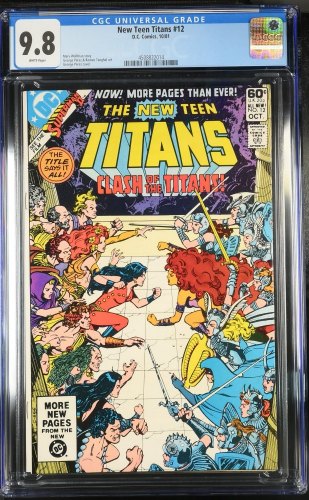 Cover Scan: New Teen Titans #12 CGC NM/M 9.8 White Pages George Perez Cover! - Item ID #426331