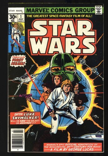 Cover Scan: Star Wars #1 VF- 7.5 30 Cent Reprint Variant 1st App Luke Skywalker Darth Vader! - Item ID #426851