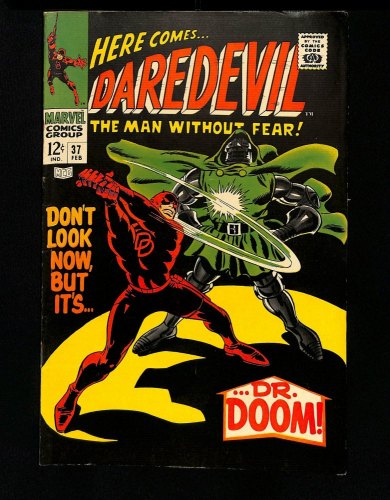 Cover Scan: Daredevil #37 FN+ 6.5 vs. Dr. Doom! Stan Lee Story! Gene Colan! - Item ID #430192