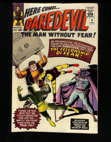 Cover Scan: Daredevil #6 FN- 5.5 1st full Appearance of Mr. Mister Fear! - Item ID #430205