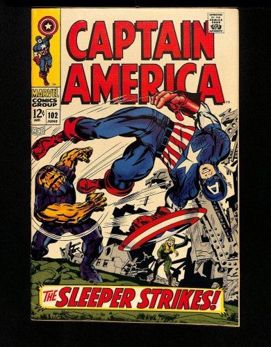 Cover Scan: Captain America #102 VF+ 8.5 Red Skull and Sleeper! - Item ID #430216