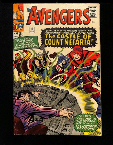 Cover Scan: Avengers #13 FN- 5.5 1st Appearance Count Nefaria! Jack Kirby! - Item ID #430225