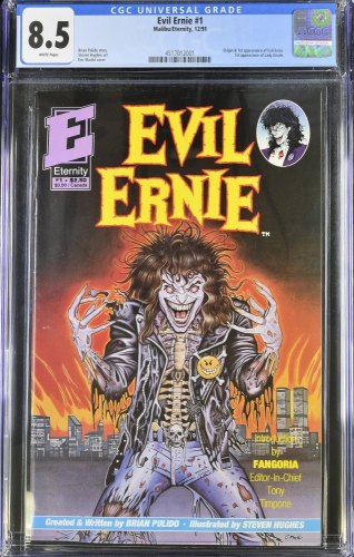 Cover Scan: Evil Ernie (1991) #1 CGC VF+ 8.5 White Pages 1st Appearance of Lady Death! - Item ID #431431