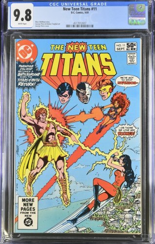 Cover Scan: New Teen Titans #11 CGC NM/M 9.8 White Pages George Perez Cover! - Item ID #431437