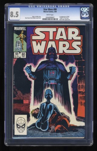 Cover Scan: Star Wars #80 CGC VF+ 8.5 White Pages Darth Vader! - Item ID #431576