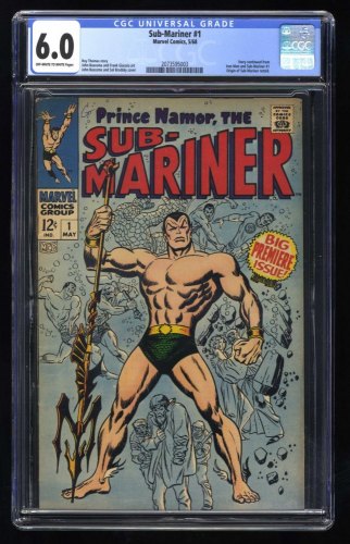 Cover Scan: Sub-Mariner #1 CGC FN 6.0 Origin Retold Fantastic Four Appearance - Item ID #432445