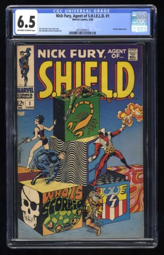 Cover Scan: Nick Fury, Agent of SHIELD (1968) #1 CGC FN+ 6.5 Steranko Cover! 1st Scorpio! - Item ID #432449