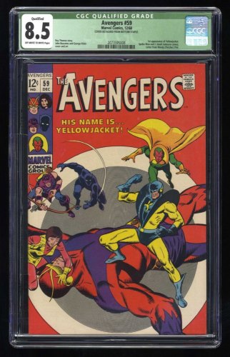 Cover Scan: Avengers #59 CGC VF+ 8.5 (Qualified) 1st Appearance YellowJacket! - Item ID #432450