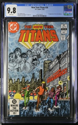 Cover Scan: New Teen Titans #26 CGC NM/M 9.8 White Pages 1st Appearance of Terra - Item ID #432474