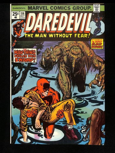 Cover Scan: Daredevil #114 NM- 9.2 Man-Thing Black Widow! - Item ID #432516