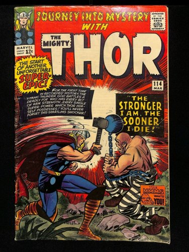 Cover Scan: Journey Into Mystery #114 VG 4.0 1st Appearance Absorbing Man! - Item ID #432786