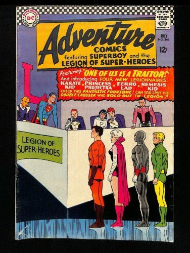 Cover Scan: Adventure Comics #346 FN 6.0 1st Appearance of Karate Kid! - Item ID #432795