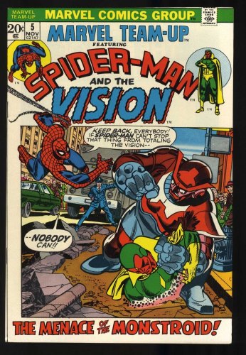 Cover Scan: Marvel Team-up #5 VF/NM 9.0 Spider-Man Vision! 1st Appearance Monstroid! - Item ID #433375