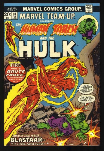 Cover Scan: Marvel Team-up #18 NM 9.4 Human Torch Incredible Hulk! - Item ID #433378