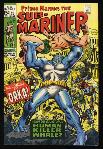 Cover Scan: Sub-Mariner #23 VF- 7.5 1st Appearance Orka! - Item ID #433421