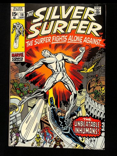 Cover Scan: Silver Surfer #18 VF+ 8.5 Galactus vs In-Betweener!  - Item ID #434927