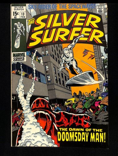 Cover Scan: Silver Surfer #13 VF+ 8.5 Masques! Staton &amp; Cockrum Art! - Item ID #434929