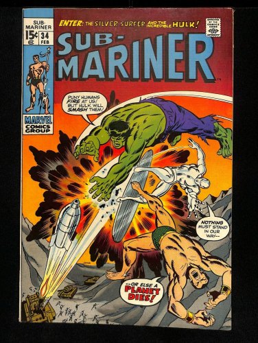 Cover Scan: Sub-Mariner #34 VF 8.0 1st Appearance Defenders! Sub-Mariner! - Item ID #435348