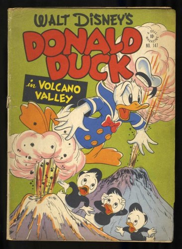 Cover Scan: Four Color #147 P 0.5 See Description Barks Donald Duck in Volcano Valley! - Item ID #435570